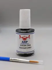 For SUZUKI Paint Code ZMA QUASAR GREY Touch up Paint +Fine Tip Brush :