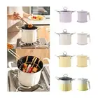 Small Deep Fryer Pot Practical Milk Warmer Pot for Onion Rings Frying Chips