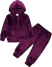 [KEOYA] Girls Top Bottom Tracksuit Set Spring Fall Zip Up Sports Activewear Set 2 Piece for 3-10 Years
