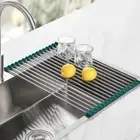 Roll-up Dish Drain Rack Kitchen Sink Arrangement Shelf Kitchen Tools