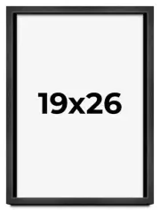 19x26 Shadow Box Frame Grey Charcoal Black | 0.875 Inches Deep | Solid Wood Shad
