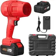 Cordless Leaf Blower Handheld, Cordless Leaf Blower, Super Power Air Duster with Charge, Car Snow Blower for Outdoor Car Cleaning Camping (Red)