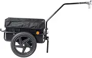 Bike Trailer Bike Cart,70L Cargo Trailer Bike Bicycle Trolley Cart Handle Carrier with Cover，Large Loading Bike Trailer Storage Cart