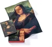 Musearta GT2-LV-ML-V433106 Unisex Guest Towels with Mona Lisa Motif by Artist Leonardo da Vinci Cotton 40 x 60 cm Set of 2