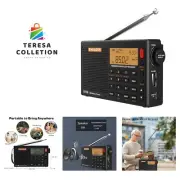 SIHUADON Portable Radio AM FM SW LW Airband Full Band DSP Radio Battery Opera...