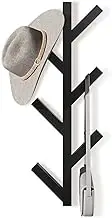 RRG Vertical Coat Rack Wall Mounted 16 Inch, Metal Modern Wall Coat Tree for Hats, Jackets, Bags, Entryway Bedroom (Height 16")