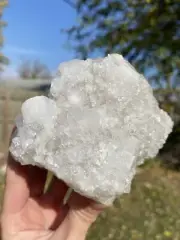 Clear Apophyllite Geode Cluster- Natural Zeolite Druzy Mineral