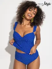 Pour Moi Blue Sicily Lightly Padded Underwired Tankini Top (N67841) | $113