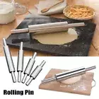 Stainless Steel Rolling Pin Non-stick Dough Roller Baking Pastry Making Tool