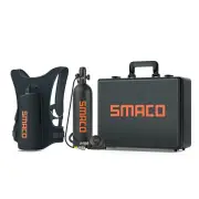 [EU Direct] SMACO S700 Plus 2L Scuba Tank Oxygen Cylinder Set with Respirator, 2L Backpack, Aluminum Alloy Box, Diving U