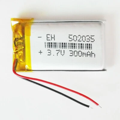 3.7V 300mAh 502035 Lipo Polymer Rechargeable Battery Cells For MP3 MID Bluetooth