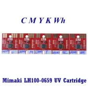 Generic Chip permanent for Mimaki LH100-0659 UV Cartridge 5 colors CMYKWh