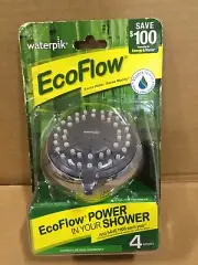 Waterpik EcoFlow Chrome 4 settings Showerhead 1.6 gpm
