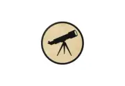 Patch badge print iron on glue telescope astronomy