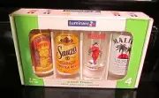 Luminarc Good Times 2 oz Shot Glasses Barware NIB Beefeater Kahlua Sauza Malibu