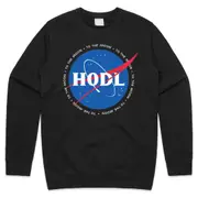 HODL To The Moon Space Jumper Sweater Sweatshirt Crypto Cryptocurrency Bitcoin Doge Coin CrewneckHoodie