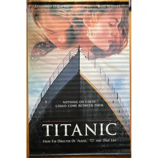 鐵達尼號 (Titanic) - 李奧納多、詹姆斯柯麥隆 - 美國原版大型吊掛式電影海報 (1997年)