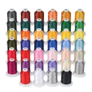 Simthread 40 Spools Assorted Brother Colors Embroidery Machine Thread Kit, 80...