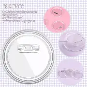 50Pcs Acrylic Buttons Pin Badge 3 Inch DIY Badge Pins Clear Button Maker wez BAN