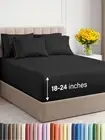 Extra Deep Cal King Sheet Set - 6 Piece Breathable & Cooling Sheets - Hotel L...