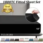 1800TC Ultra Soft Deep Fitted Sheet Set Single/Double/Queen/King/Super King Bed