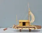 HOBBY Kon-Tiki Raft 15.8" 402mm Wood Model 1/18 Scale Ship Kit Model Ship Collec
