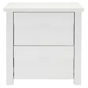 Kimberley Bedside Table White - 2 Drawer