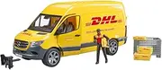 Bruder 02671 Mercedes Benz MB Sprinter Delivery Van with Driver Figure, Pallet Cage and Packages