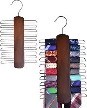 Colgador de Corbatas Cinturones de Madera de Primera Calidad Organizador Central