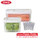 美國【OXO】超值組合-活性碳蔬果長鮮盒-現摘鮮吃三件組(長鮮盒4.7L+4L+活性碳補充包2入)