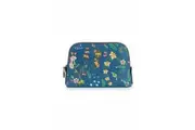 Petites Fleurs Triangle Cosmetic Bag (Dark Blue) - 19/15 x 12 x 6cm