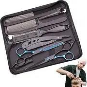 Barber Haircut Kit – Hairdressing Shears And Thinning Scissors Set For Precise Trimming | Beard Grooming And Hair Shaping Tools For Men, Salon-Grade Stainless Steel Haircut Kit For Professionals