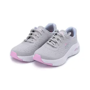 SKECHERS ARCH FIT 寬楦綁帶運動鞋 灰 149722WGYMT 女鞋