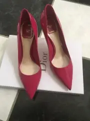 NIB 100% AUTH Christian Dior Cherie Patent Leather Pointy Pumps 8cm $650