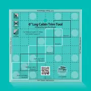 Creative Grids - 6 Inch Log Cabin Trim Tool Quilt Ruler