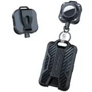 Badge Holder with Airtag Retractable Keychain, Belt Clip Ver, Heavy Duty Airt...