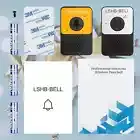 Wireless Doorbell Full Duplex Intercom DoorBells Kit Hands-Free Black
