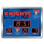 Newcastle Knights NRL SCOREBOARD Digital LED Wall Clock Calendar Temperature Display Sign