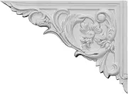 Ekena Millwork SB08X06FL-L 8 5/8-Inch W by 6 1/4-Inch H by 5/8-Inch D Flower Stair Bracket, Left