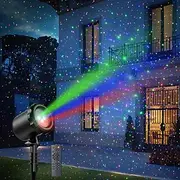 Laser Christmas Projector Lights Outdoor, 3 Color 50 Feet Projection Holiday Projector Light with Remote Control Firefly Lights Star Shower Lazer Lights Christ