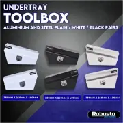 750mm Pair Undertray Toolbox Steel Aluminium Under Tray Underbody Tool Box UTE