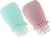HAPINARY 2Pcs Travel Toiletries Containers Leak Lotion Bottles Convenient Travel Bottles for Creams Moisturizers and Hand Soaps for Women