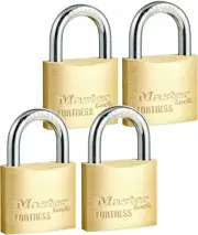 Master Lock Solid Brass Body 40mm Wide Economy Padlock with Keys - Mini Lock ...