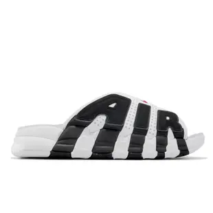 Nike 拖鞋 Air More Uptempo Slide 白 黑 大AIR 男鞋 氣墊 FB7818-100