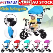 4 In 1 Tricycle Bike Trike Baby Prams Kids Stroller Toddler Riding Toys Gift AU