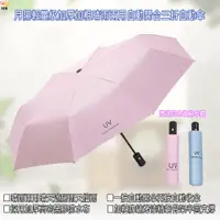 在飛比找PChome24h購物優惠-月陽送傘套輕量級加厚加粗晴雨兩用自動開合三折自動傘雨傘(UV