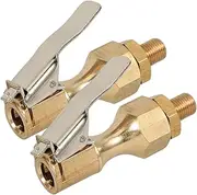 LIGHTAOTAO 2Pcs Clip Air Chuck Quick Connect Inflate Locking Tire Valve for Cars Trucks Rvs Durable Design for Efficient Tire Inflation and Compatibility with Various Inflators