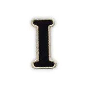 Letter I - black Patch/Badge Embroidered