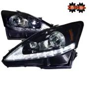 For 06-09 Lexus IS250/350 LED DRL Switchback Turn Signal Projector Headlights SM (for: Lexus)