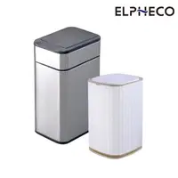 在飛比找momo購物網優惠-【ELPHECO】不鏽鋼雙開除臭感應垃圾桶20L+自動除臭感